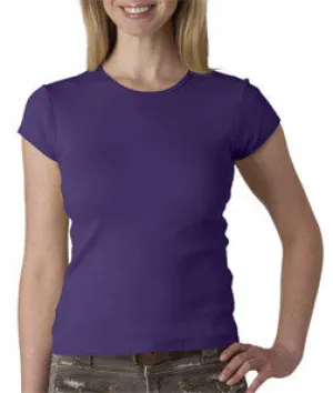1001 Bella Canvas Ladies' Baby Rib Short-Sleeve Crew Neck Tee Purple