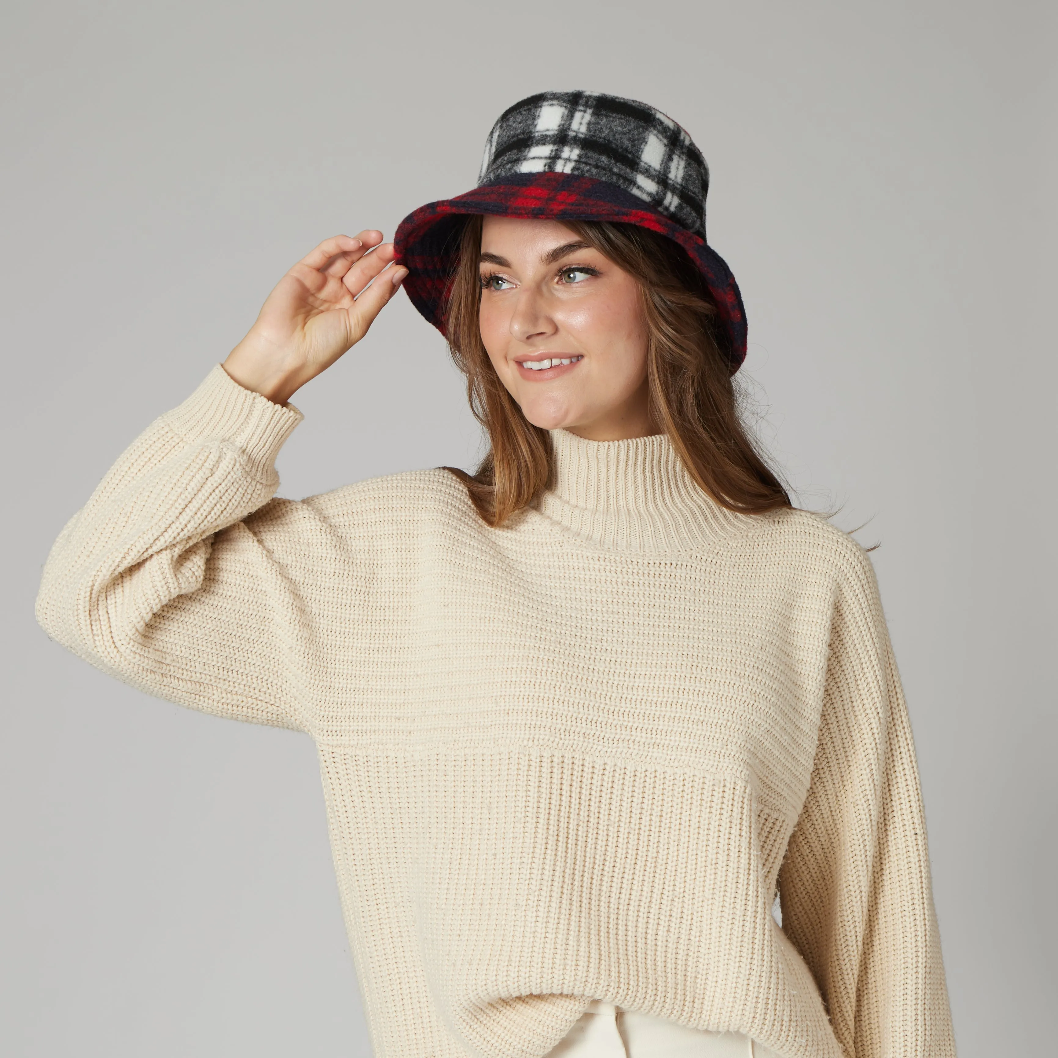 Anita Mixed Plaid Bucket