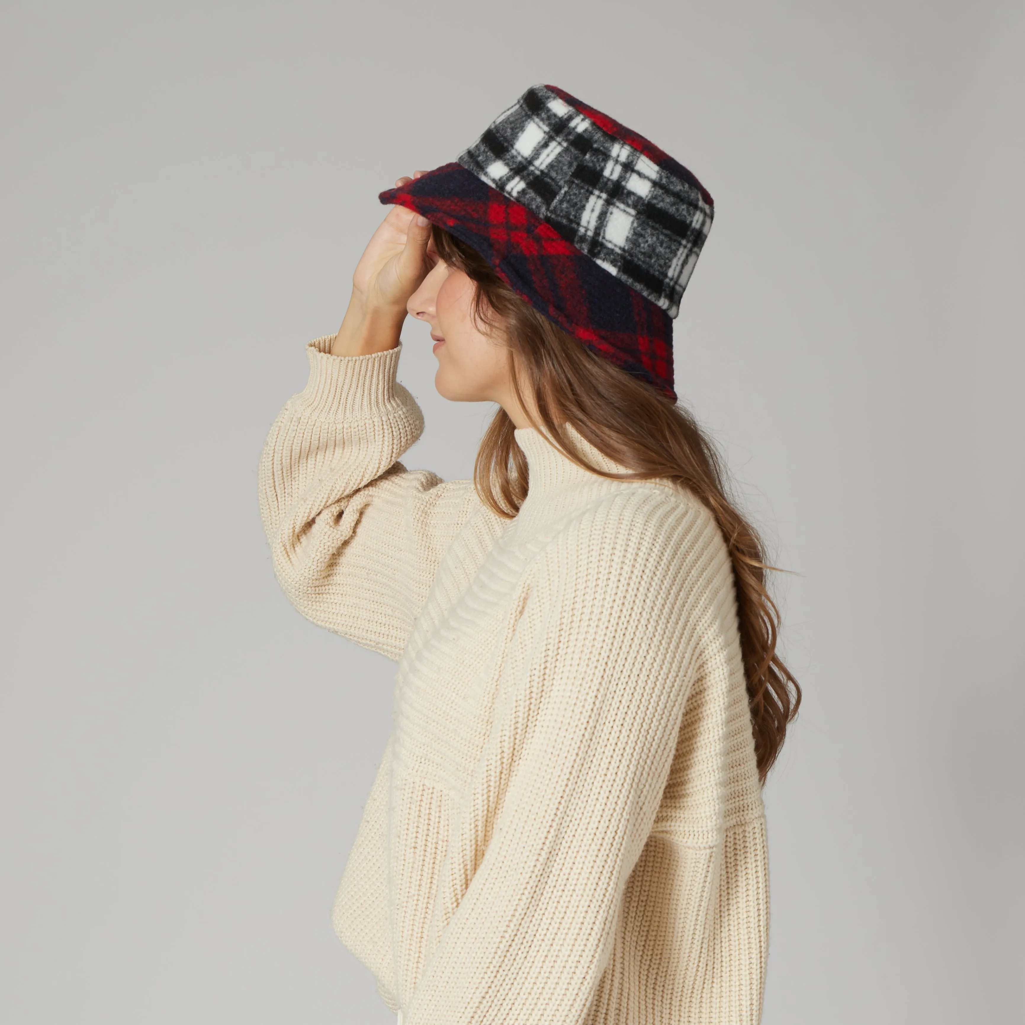 Anita Mixed Plaid Bucket