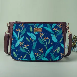 Birds of Paradise Blue Sling Bag