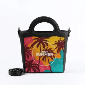 Black Top Handle Handbag Enjoy Summer