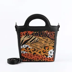 Black Top Handle Handbag Skins
