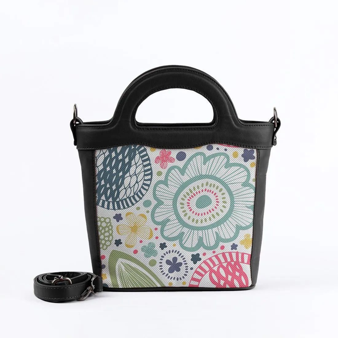 Black Top Handle Handbag Summer Mess