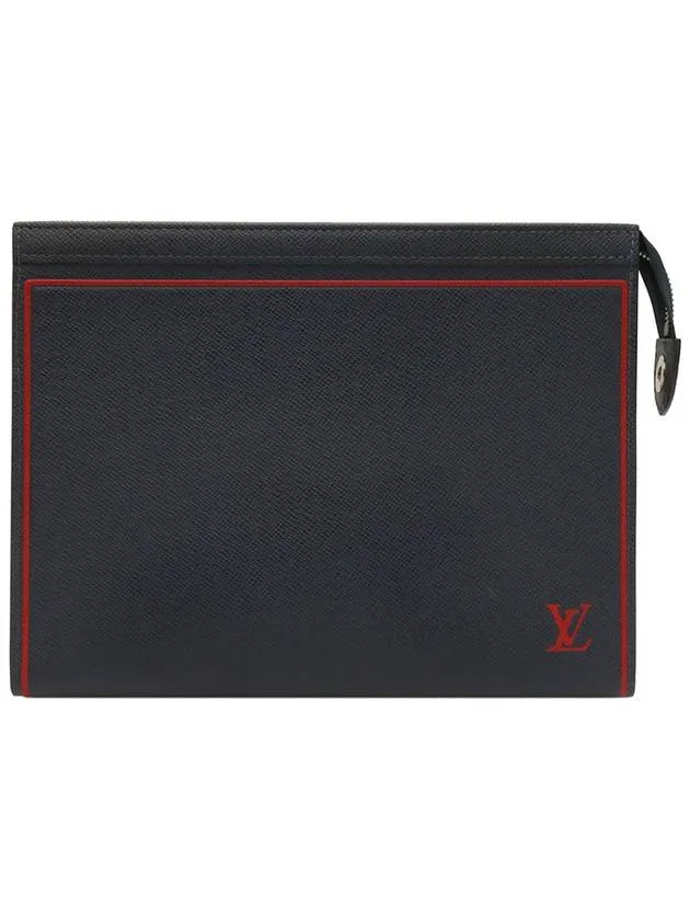 Blue Marine Taiga Leather Voyage Clutch