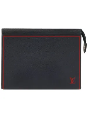 Blue Marine Taiga Leather Voyage Clutch