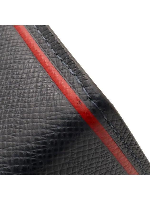 Blue Marine Taiga Leather Voyage Clutch