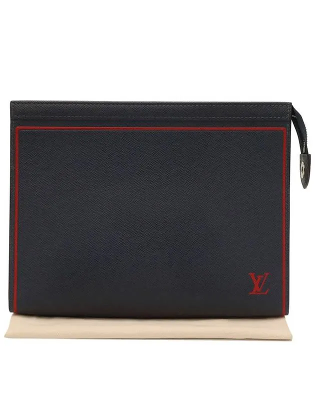 Blue Marine Taiga Leather Voyage Clutch