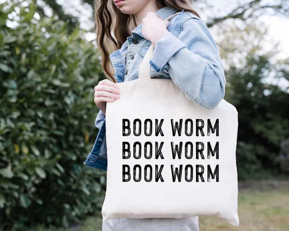 Book Worm on Repeat Tote Bag