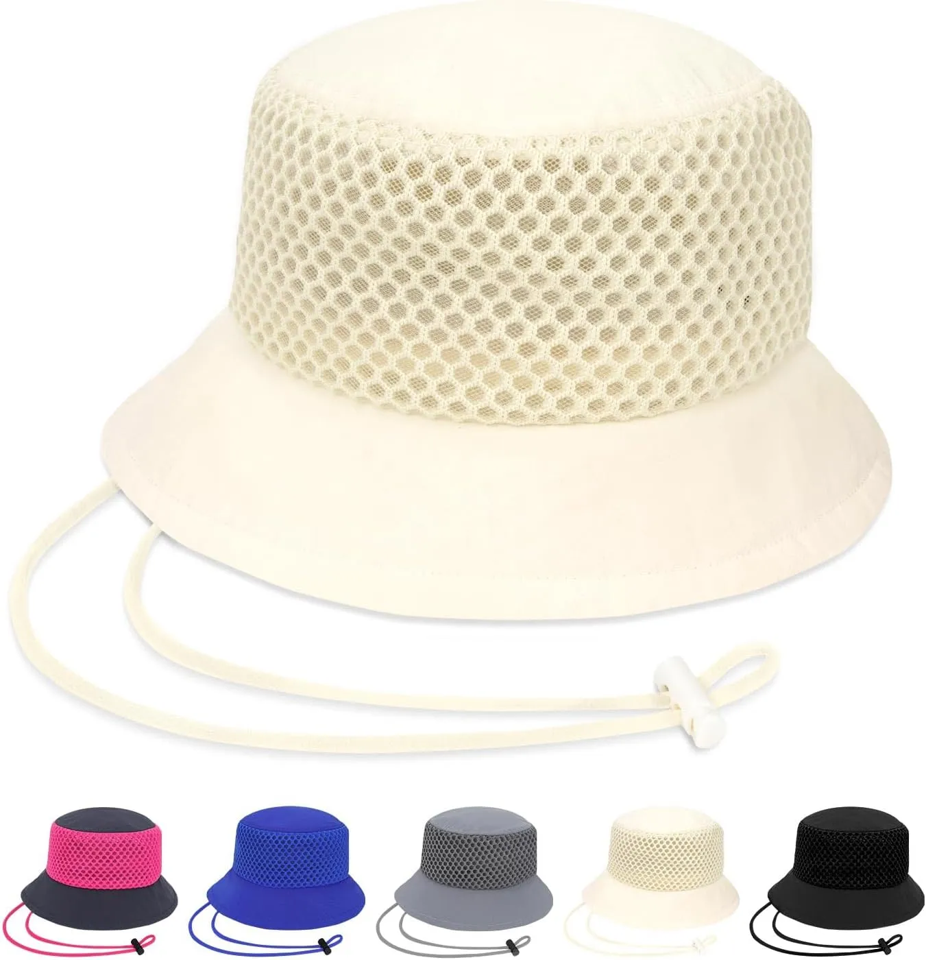 Breathable Bucket Hat for Men Women, Lightweight Mesh Sun Hat for Beach, Gardening, Hiking, Camping, Golf