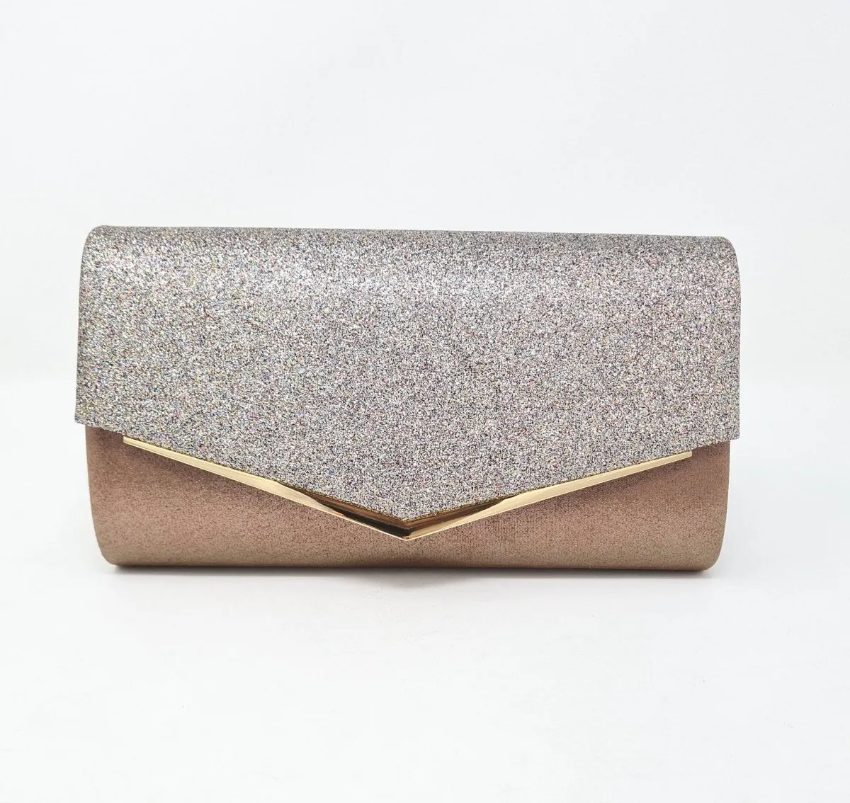 Bronze Sparkle Clutch Bag