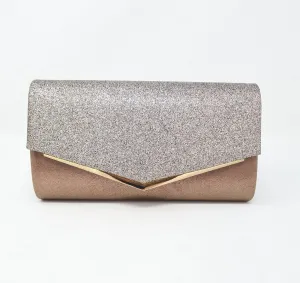 Bronze Sparkle Clutch Bag