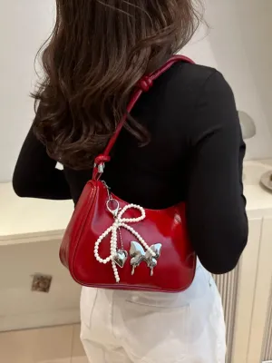 Butterfly PU Leather Shoulder Bag