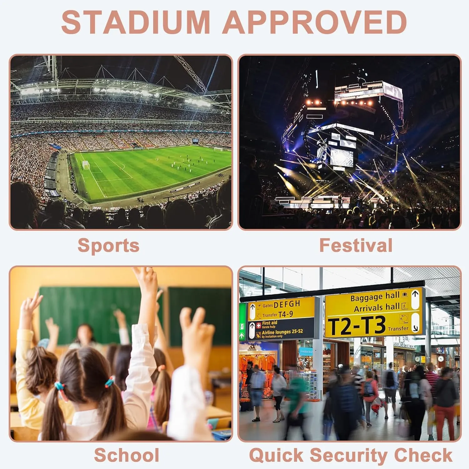 Clear Mini Backpack Stadium Approved 12x6x12 Small Leopard Transparent Backpacks Plastic See Through Bag for Work Festival Security Travel
