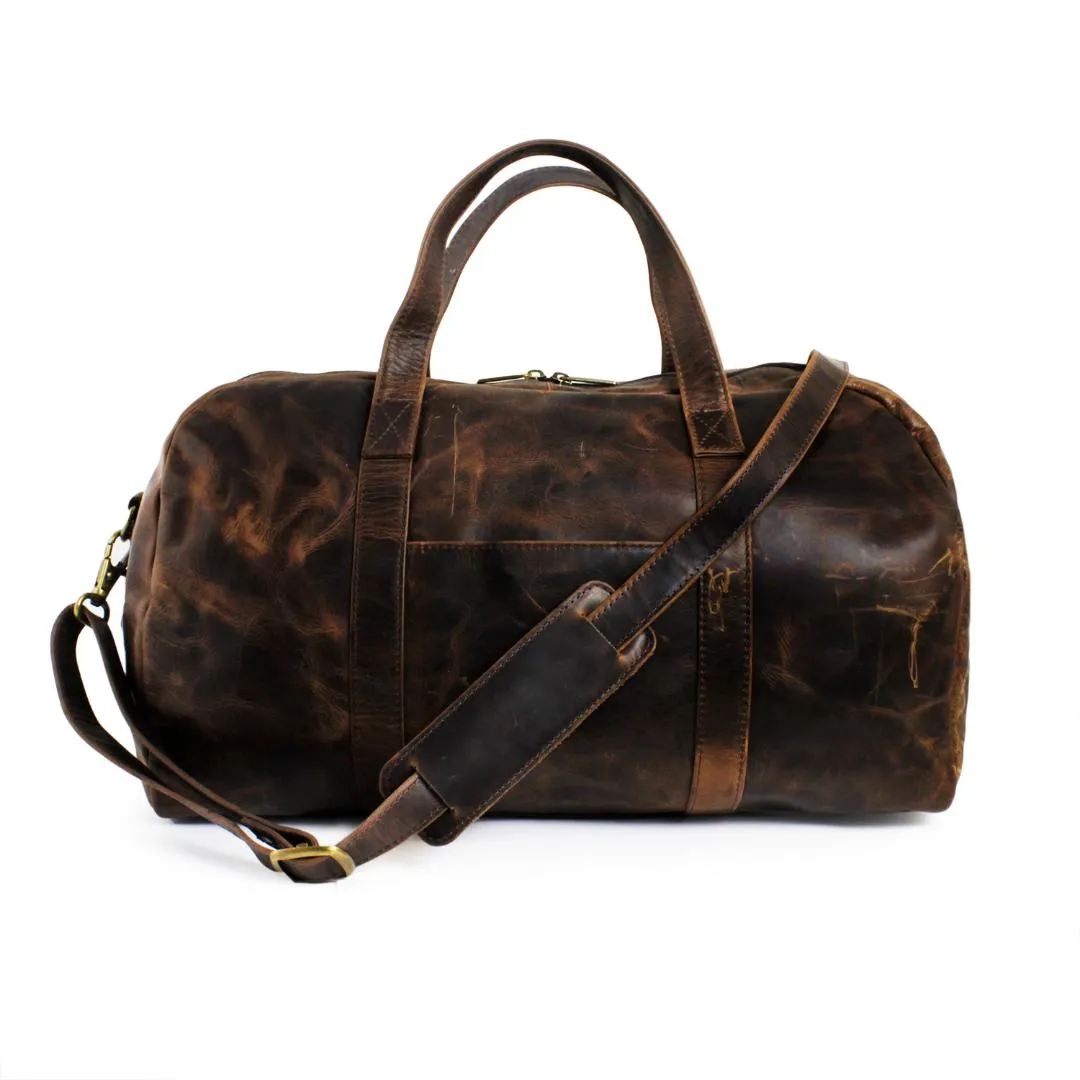 DISTRESSED LEATHER UNDER-THE-SEAT CLUB BAG