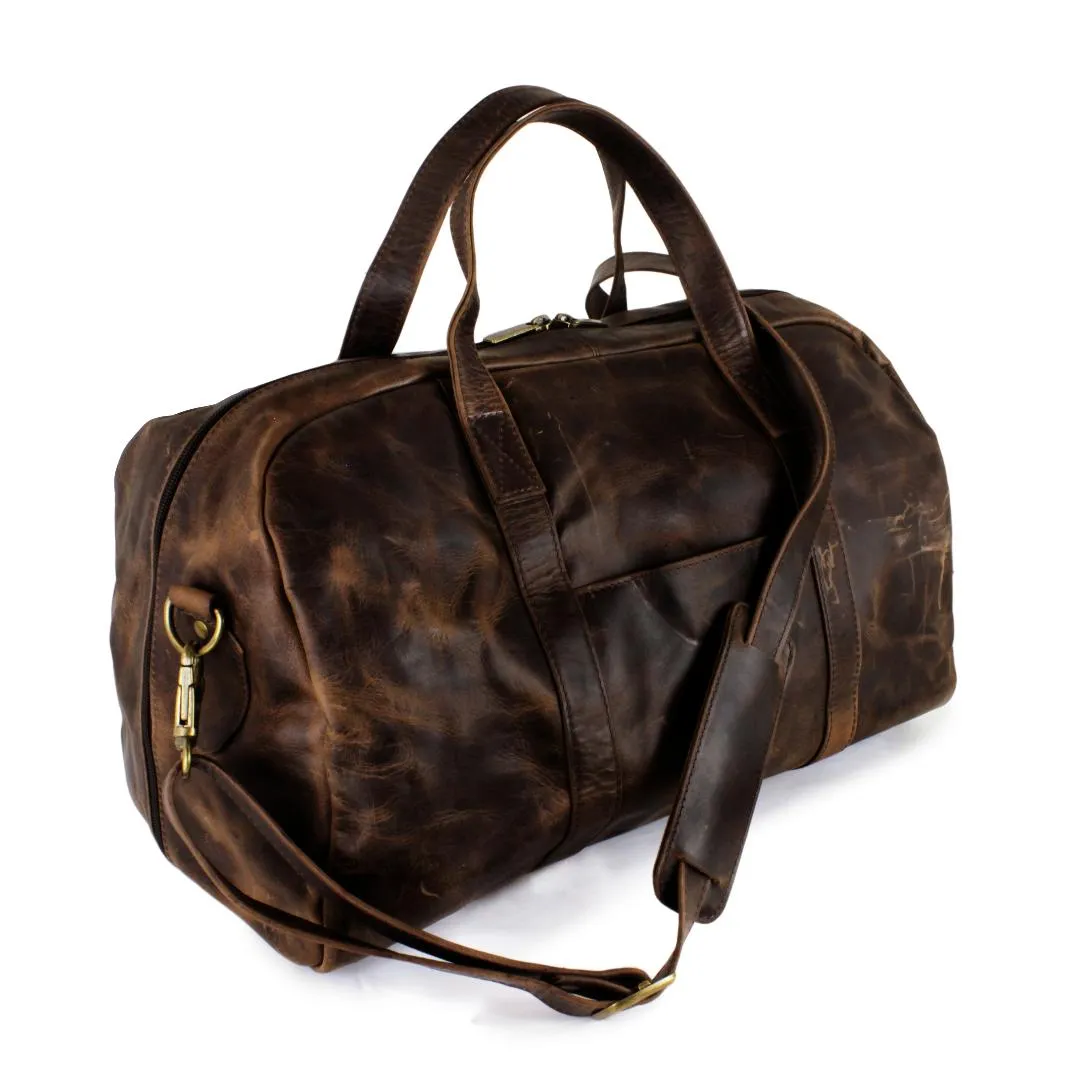 DISTRESSED LEATHER UNDER-THE-SEAT CLUB BAG