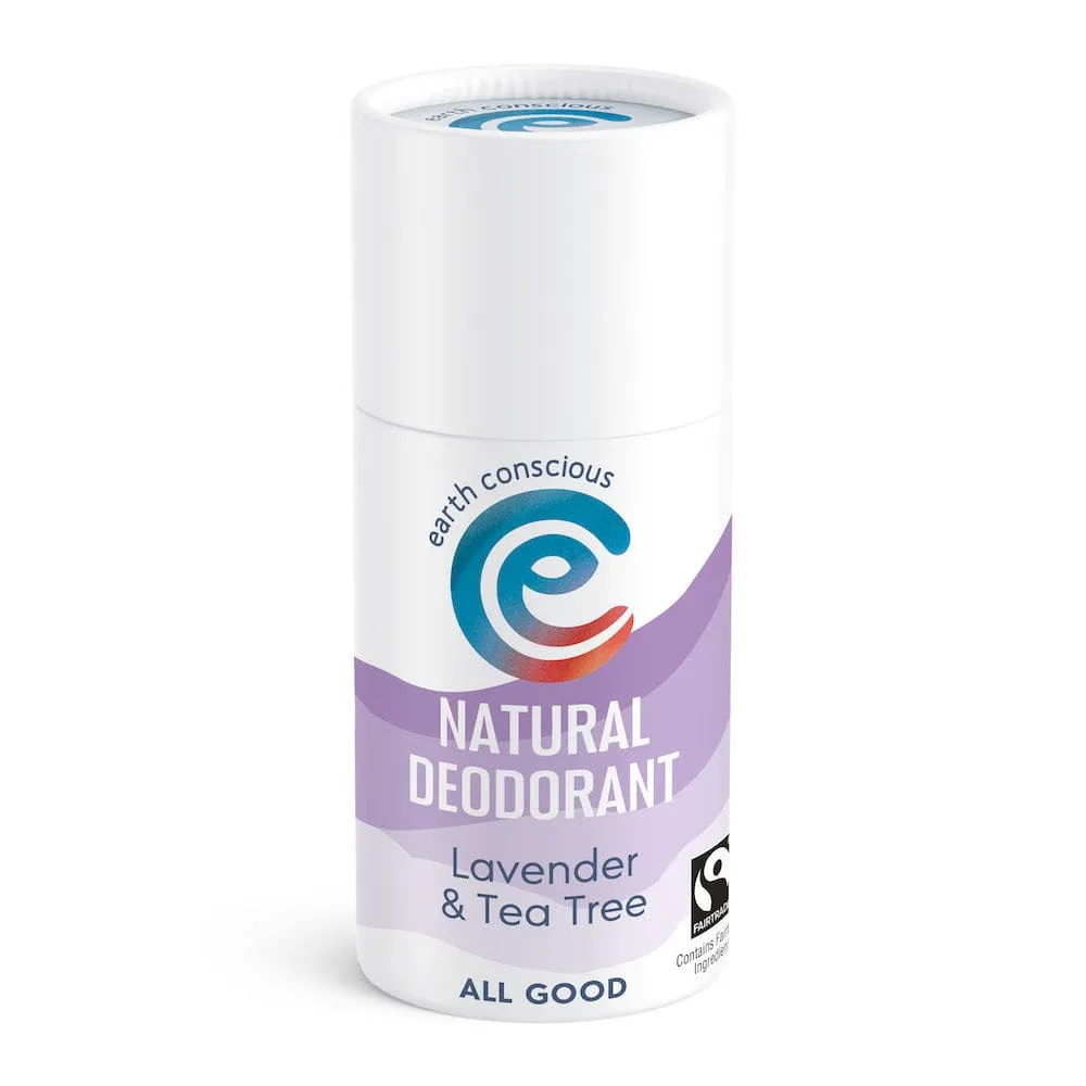 Earth Conscious Natural Deodorant Stick - Lavender & Tea Tree