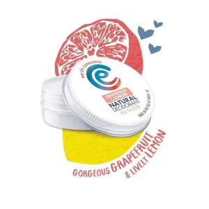 Earth Conscious Natural Deodorant Tin - Grapefruit & Lemon