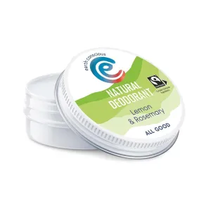 Earth Conscious Natural Deodorant Tin - Lemon & Rosemary