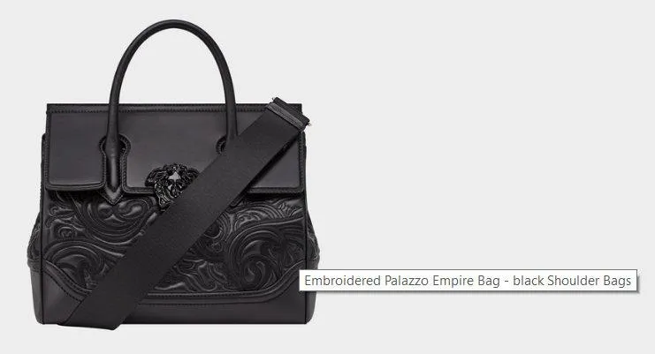 Embroidered Palazzo Empire Bag