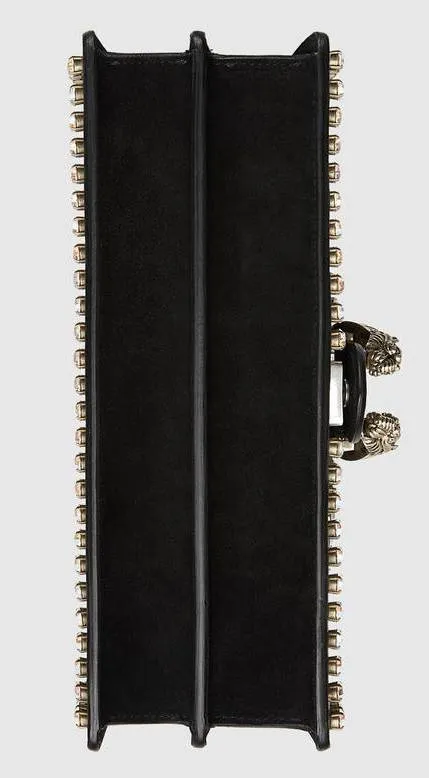 Frame Print Leather Top Handle Bag, Black
