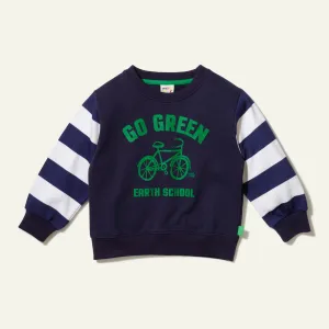 Go Green Recycled Cotton Kid Sweatshirt, Navy