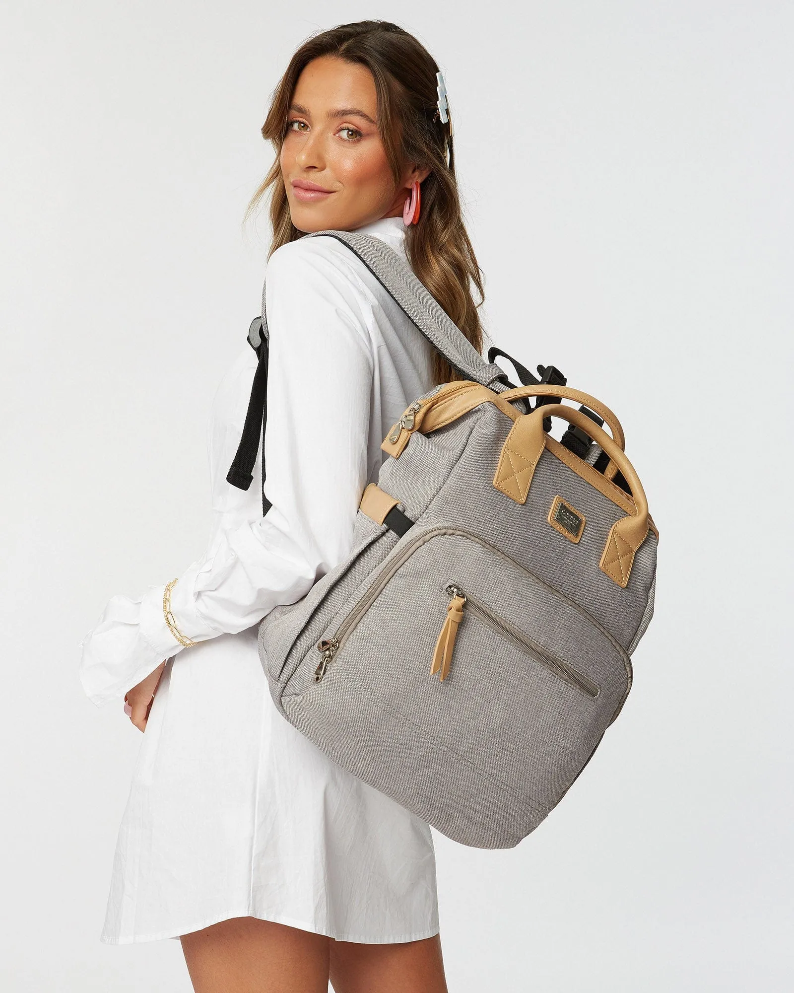 Grey Kyla Baby Bag Backpack