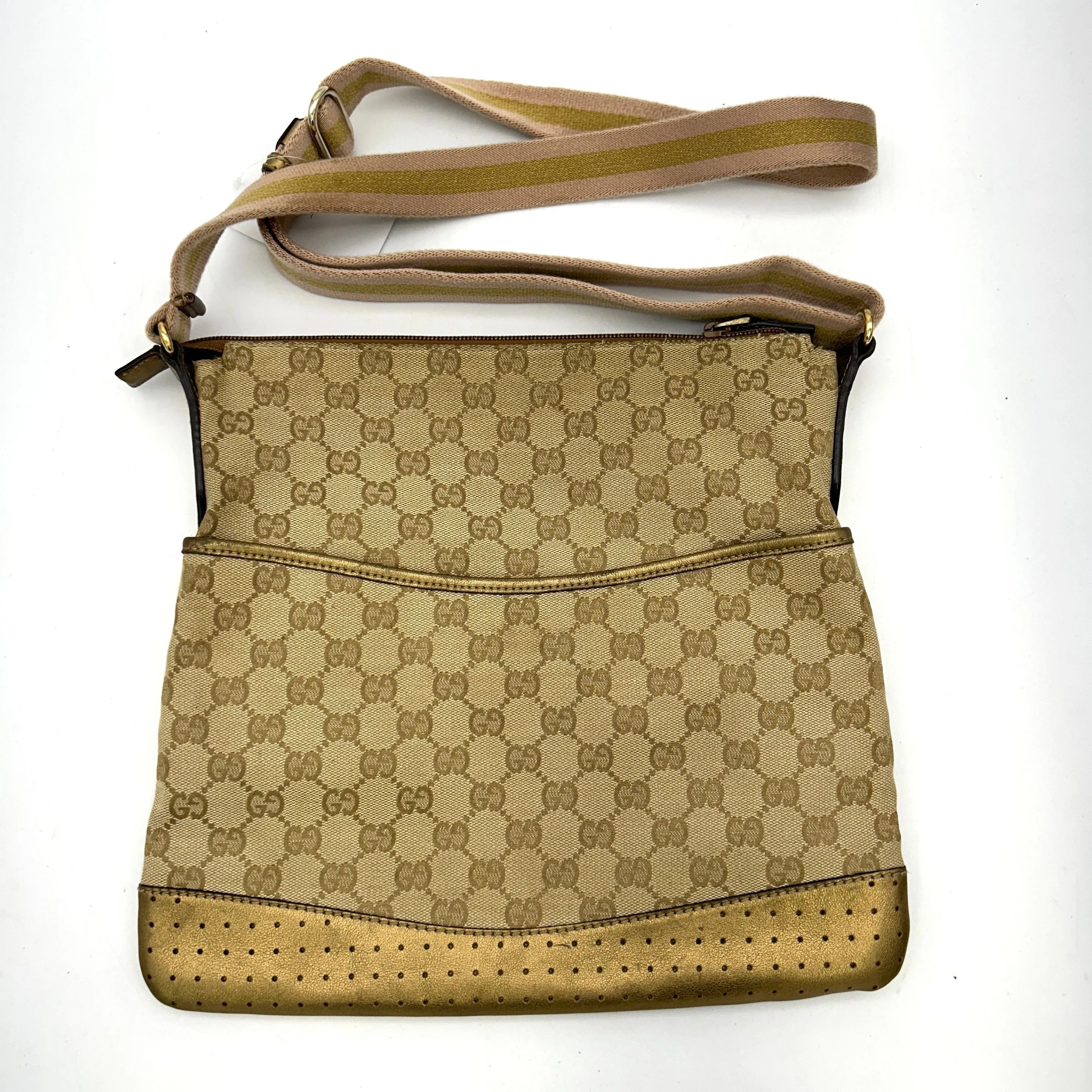 Gucci GG Canvas Web Crossbody Camel gu8827cb