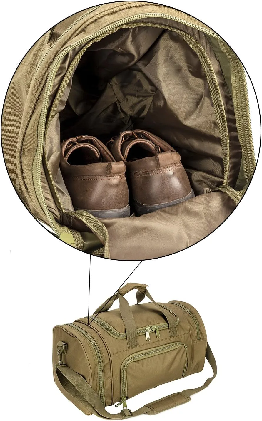 Gym Duffel Bag for Men Sports Duffel Bag with Shoe Compartment (GREEN-Model A)