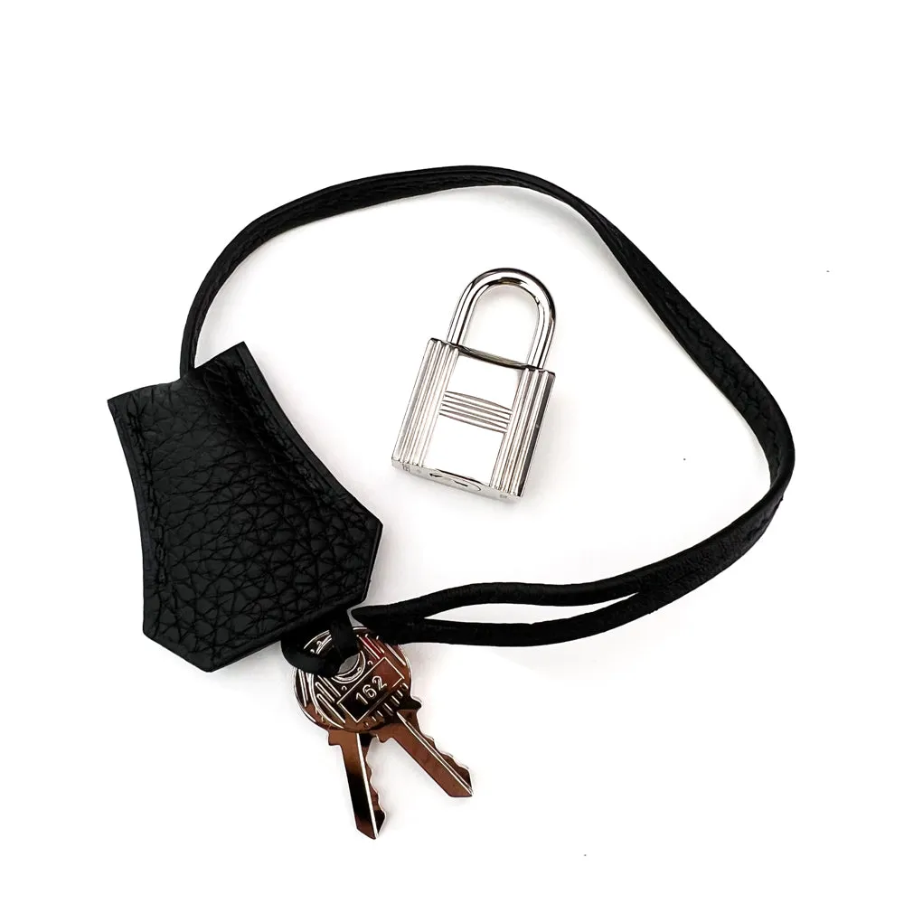 Hermes Black Togo Leather Palladium Plated Birkin 35 Bag