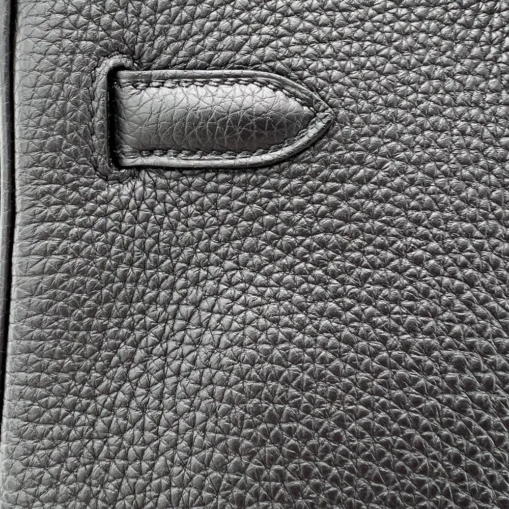 Hermes Black Togo Leather Palladium Plated Birkin 35 Bag