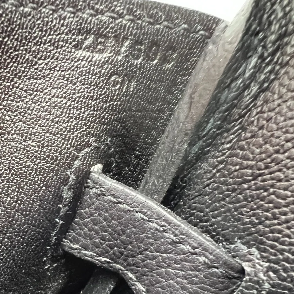 Hermes Black Togo Leather Palladium Plated Birkin 35 Bag