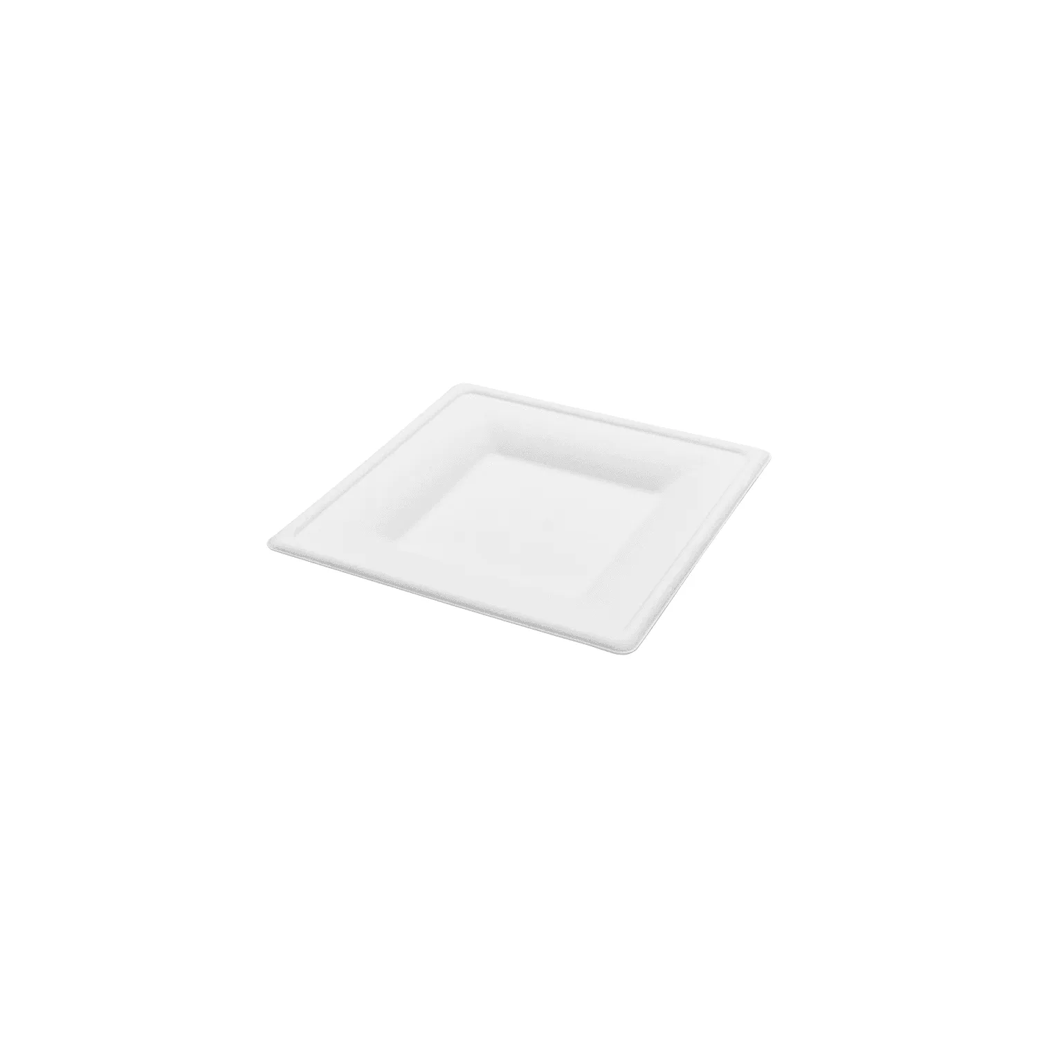 Karat Earth 6”x 6” PFAS Free Bagasse Eco-Friendly Square Plate, White - 500 pcs