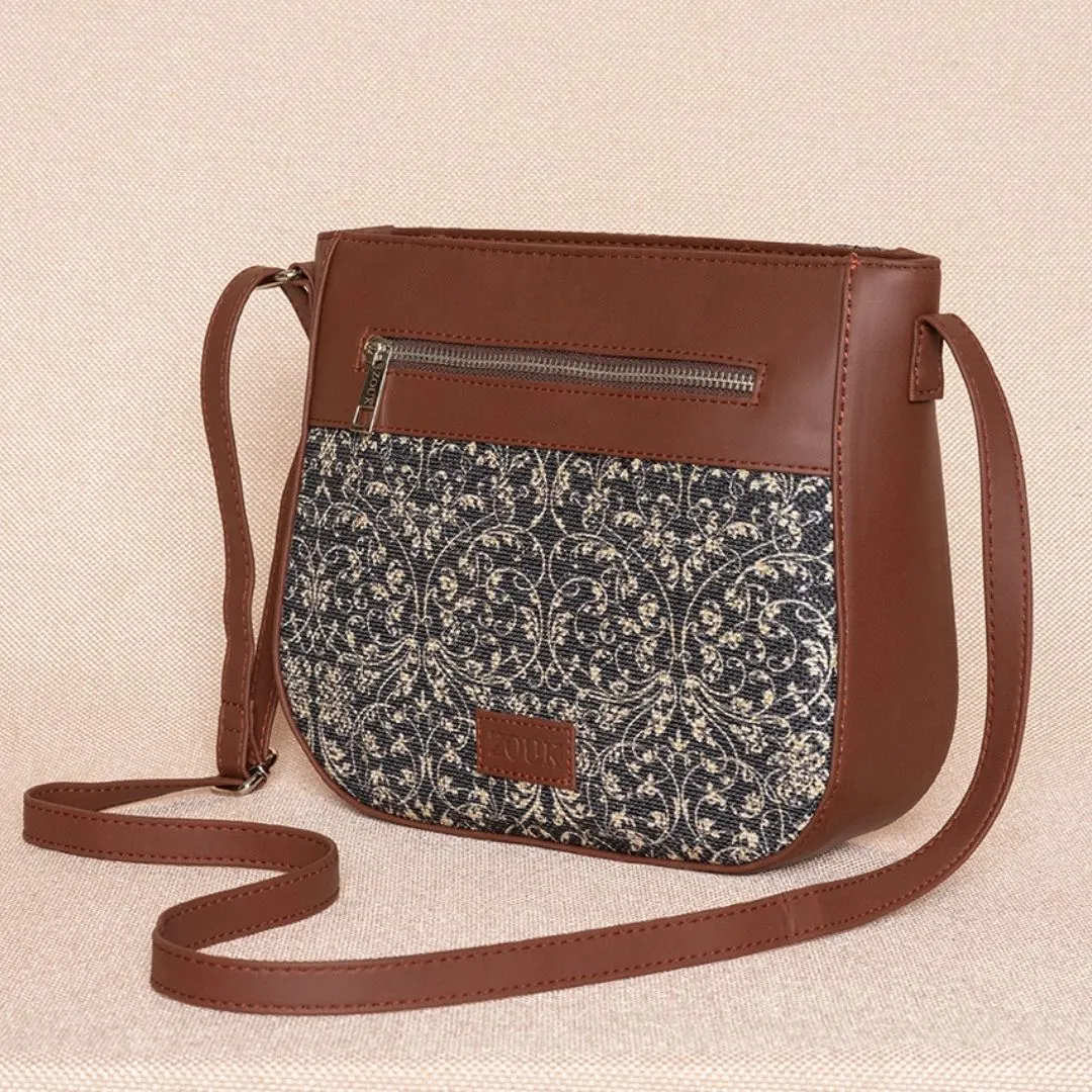 Lattice Lace U-Shaped Sling Bag