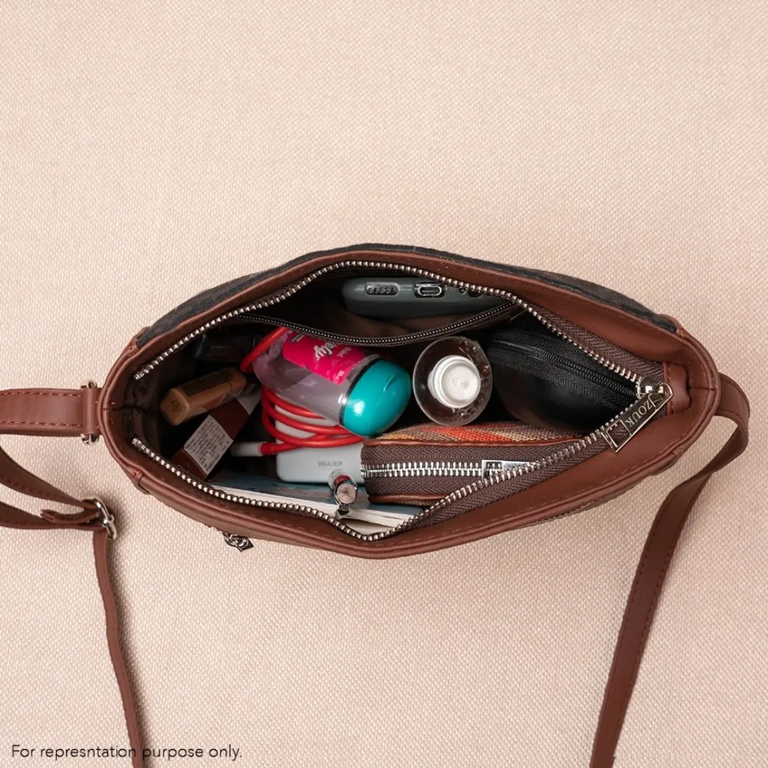 Lattice Lace U-Shaped Sling Bag