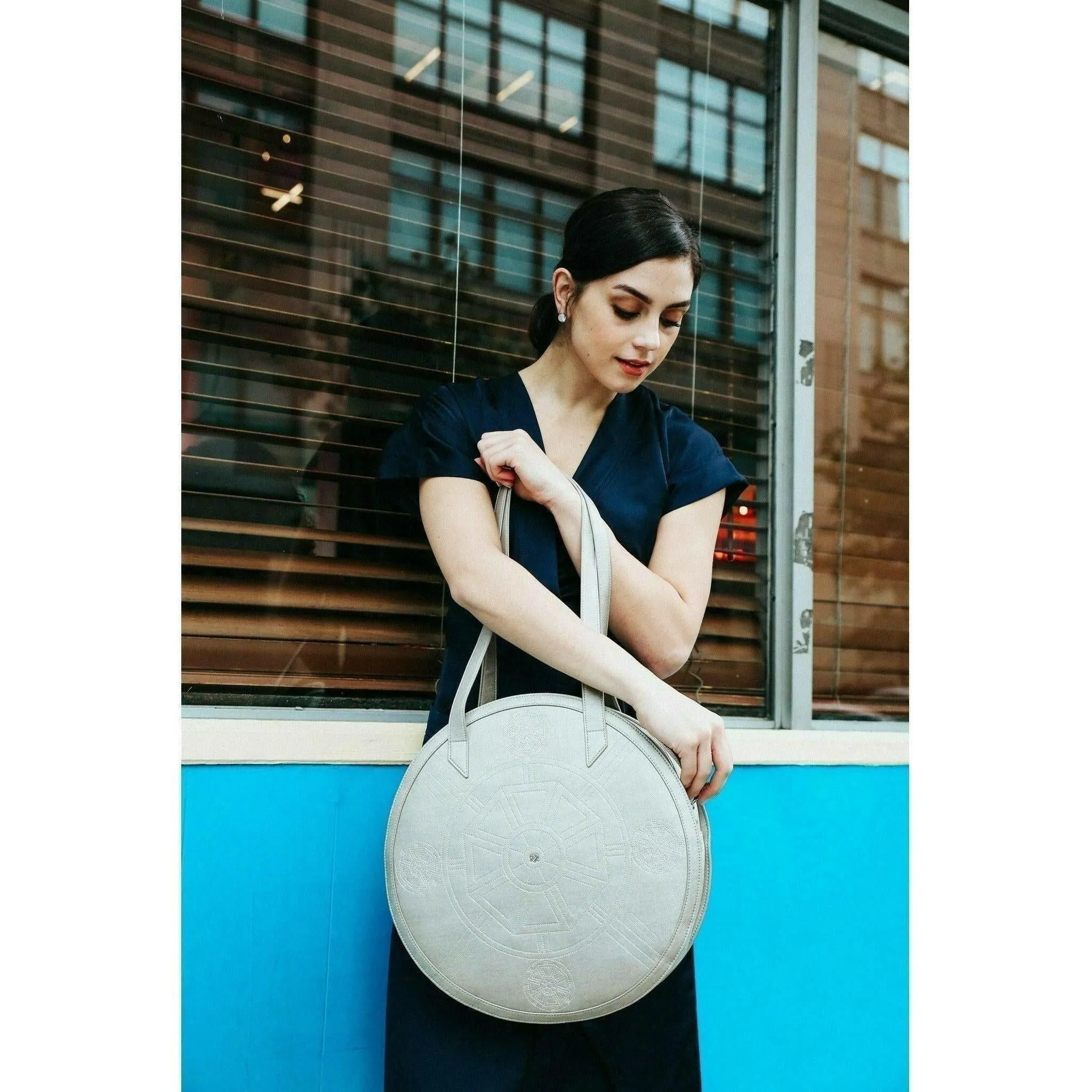 Meghan - Silver Vegan Tote Bags