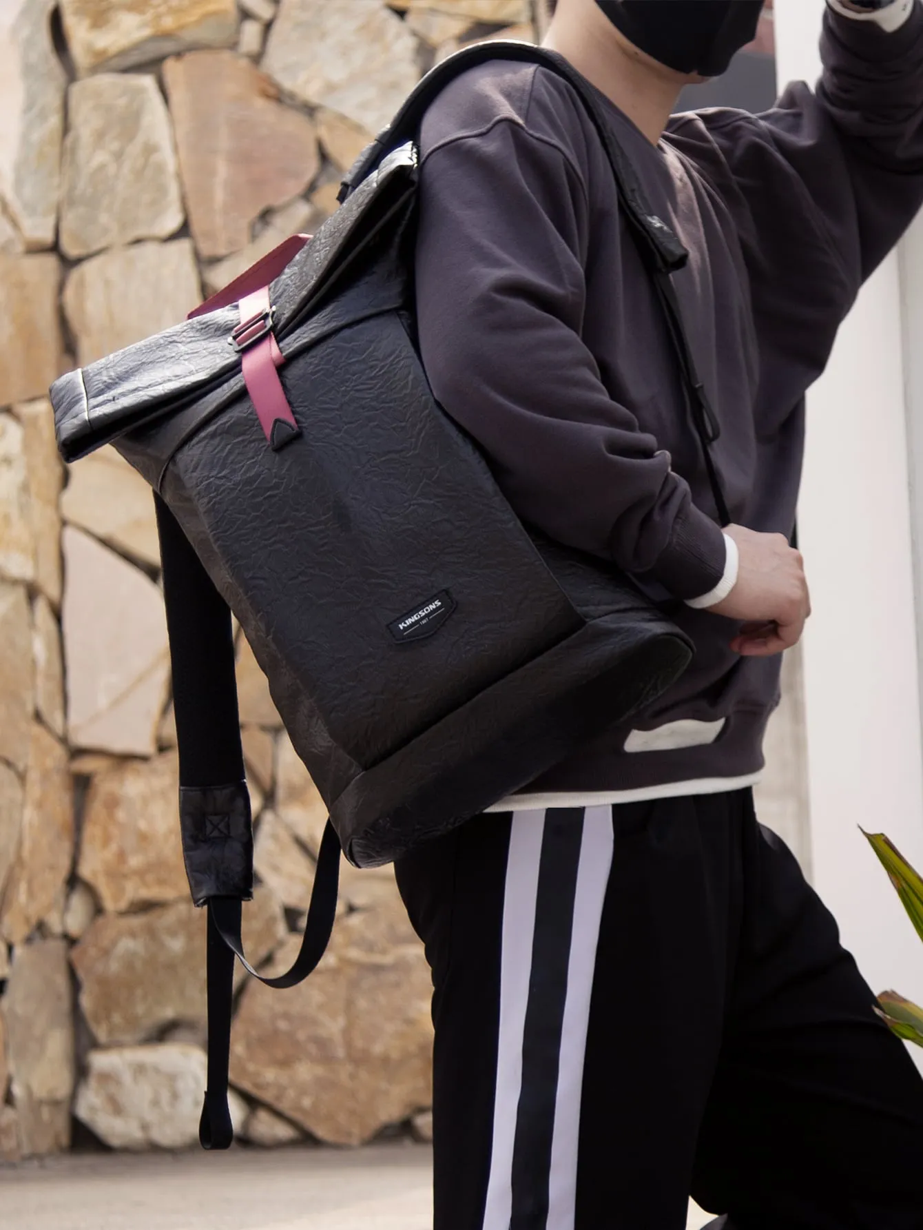 Men Letter Patch Decor Casual Daypack