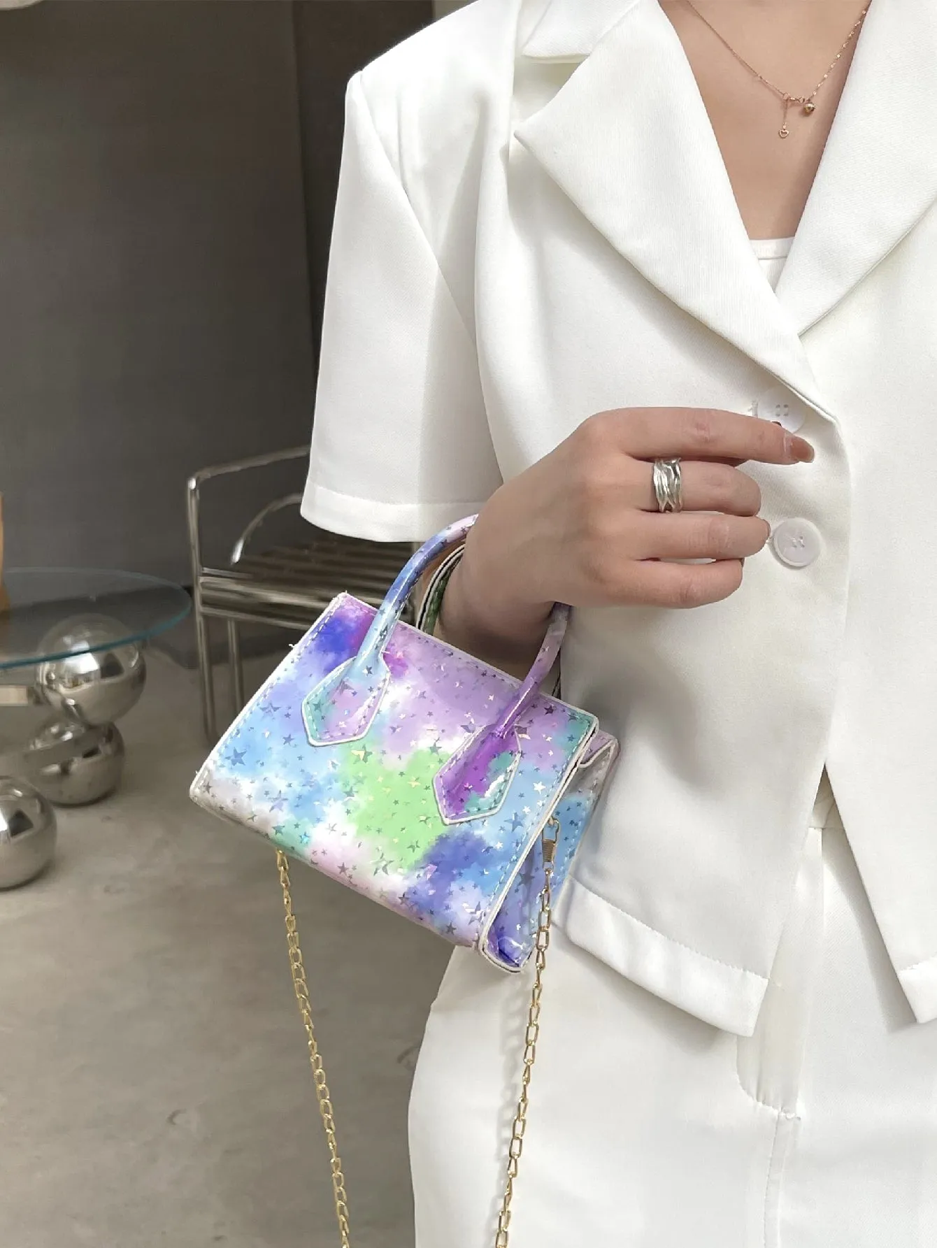 Mini Tie Dye Satchel Bag