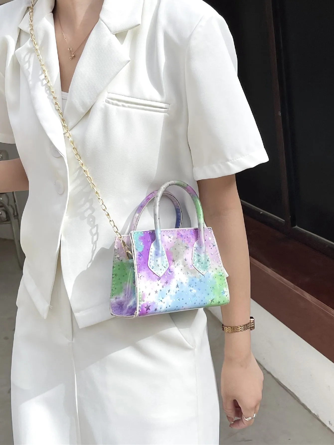 Mini Tie Dye Satchel Bag