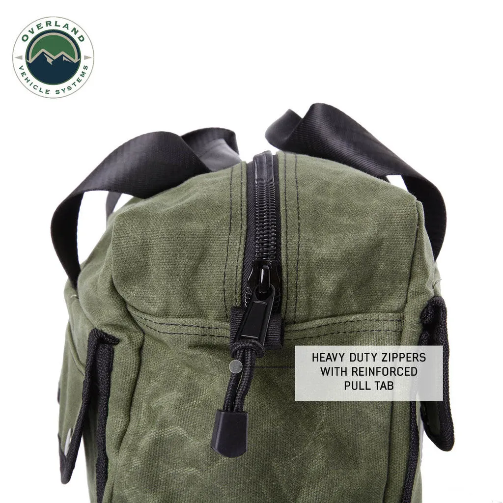 OVERLAND VEHICLE SYSTEMS | Small Duffle Bag With Handle And Straps #16 Waxed Canvas
