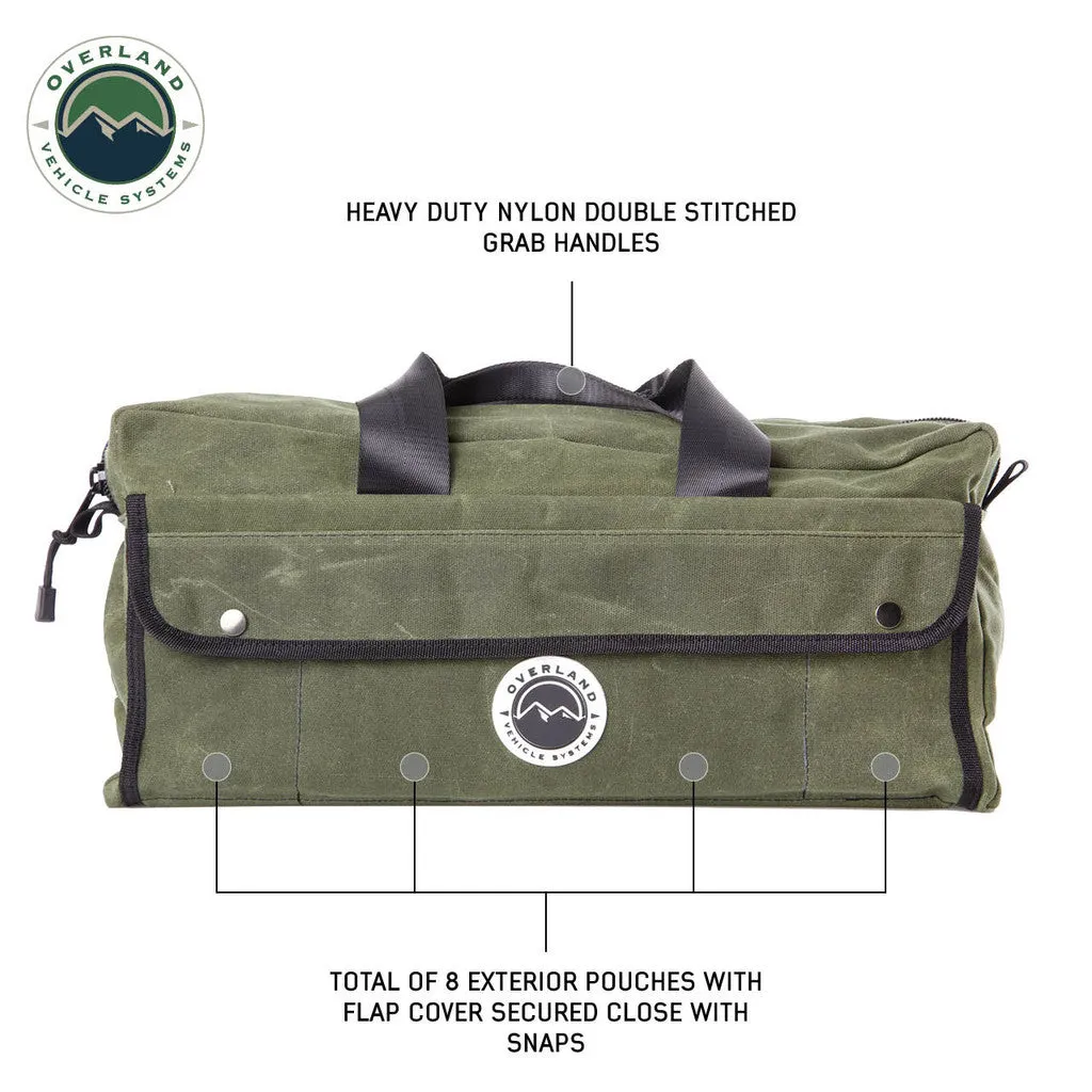 OVERLAND VEHICLE SYSTEMS | Small Duffle Bag With Handle And Straps #16 Waxed Canvas