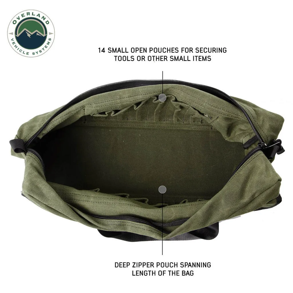 OVERLAND VEHICLE SYSTEMS | Small Duffle Bag With Handle And Straps #16 Waxed Canvas
