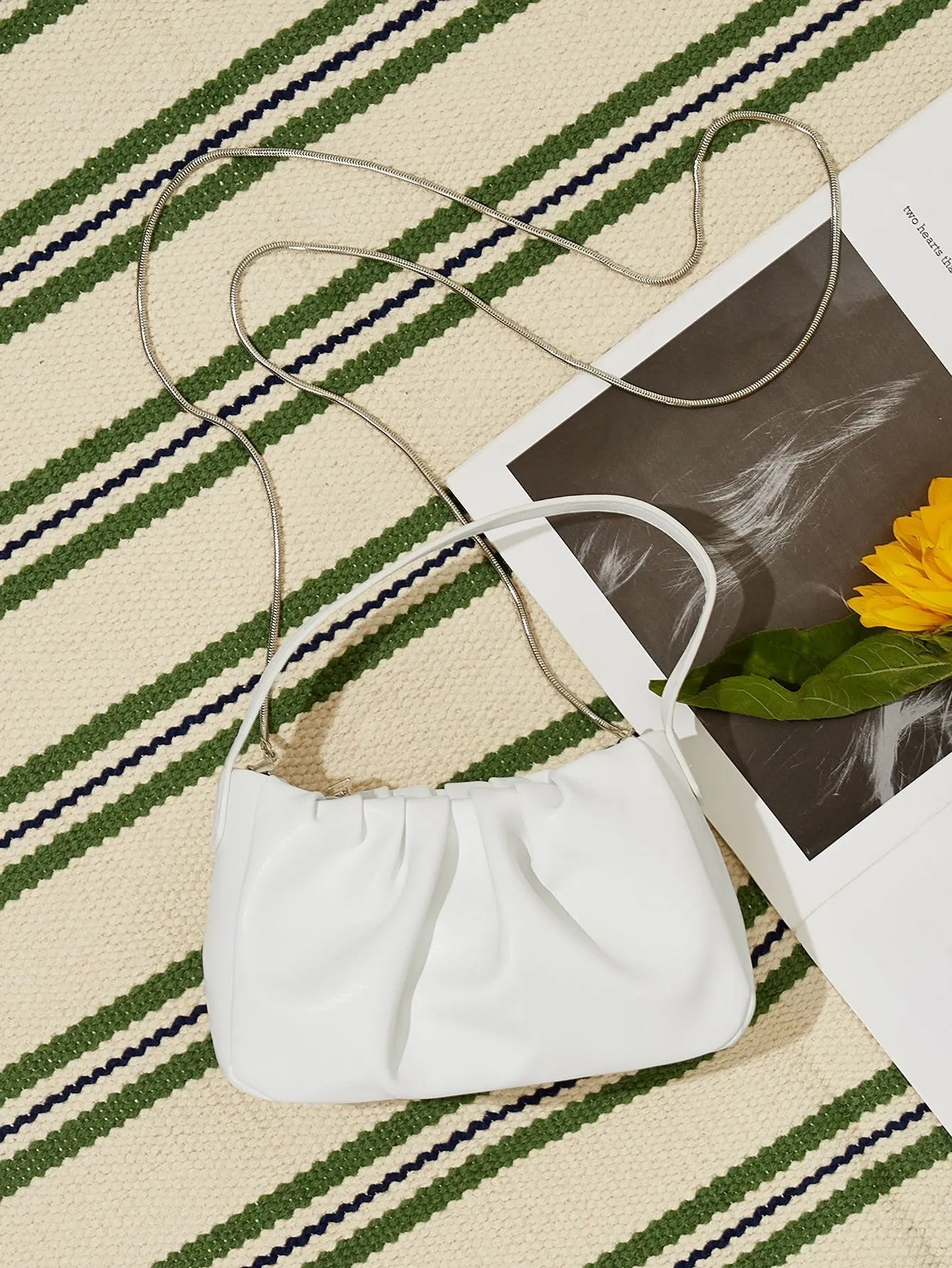 Ruched Satchel Bag