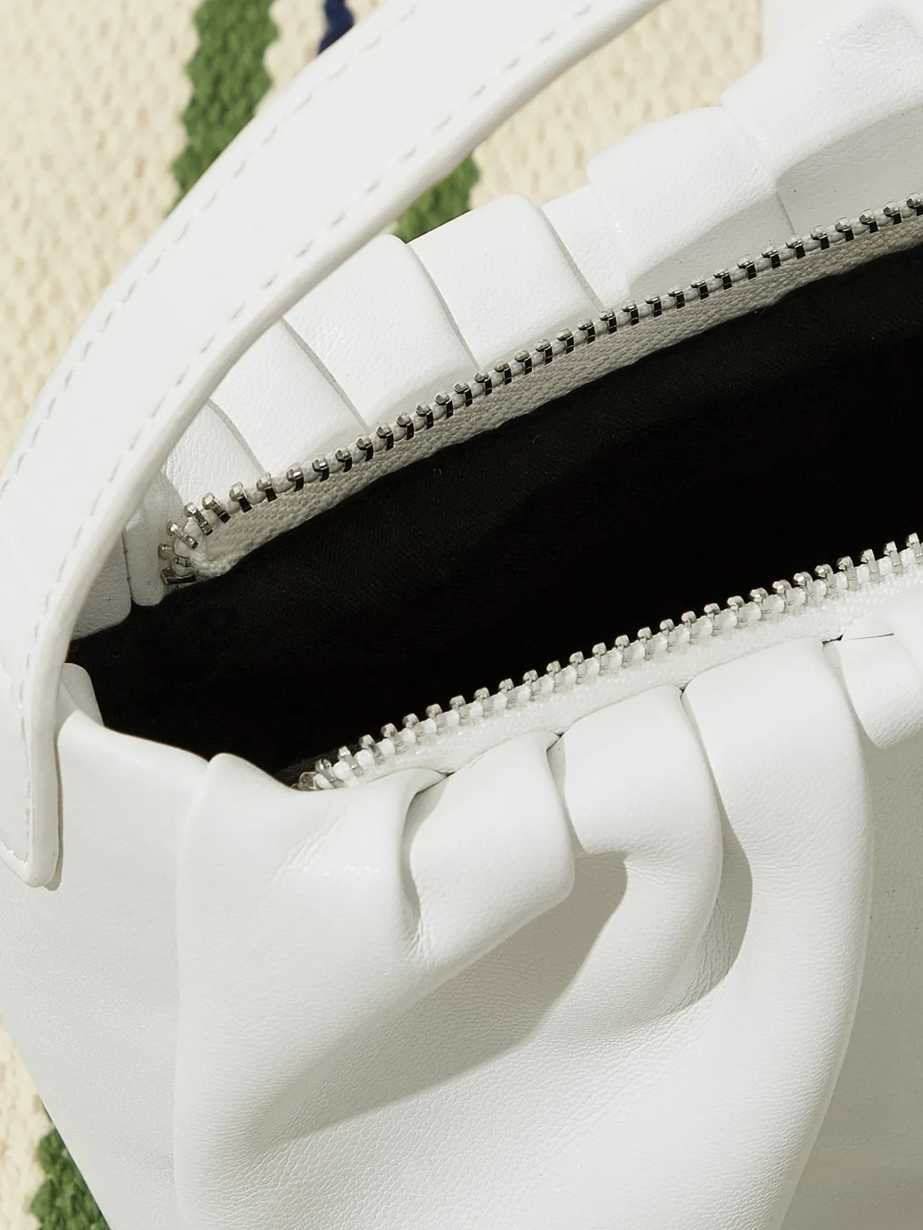 Ruched Satchel Bag
