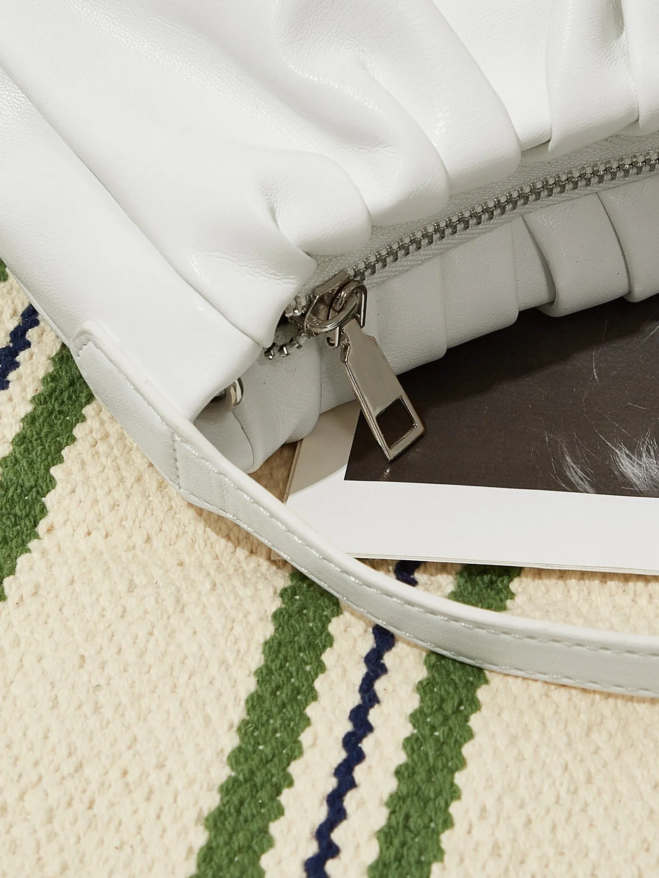 Ruched Satchel Bag