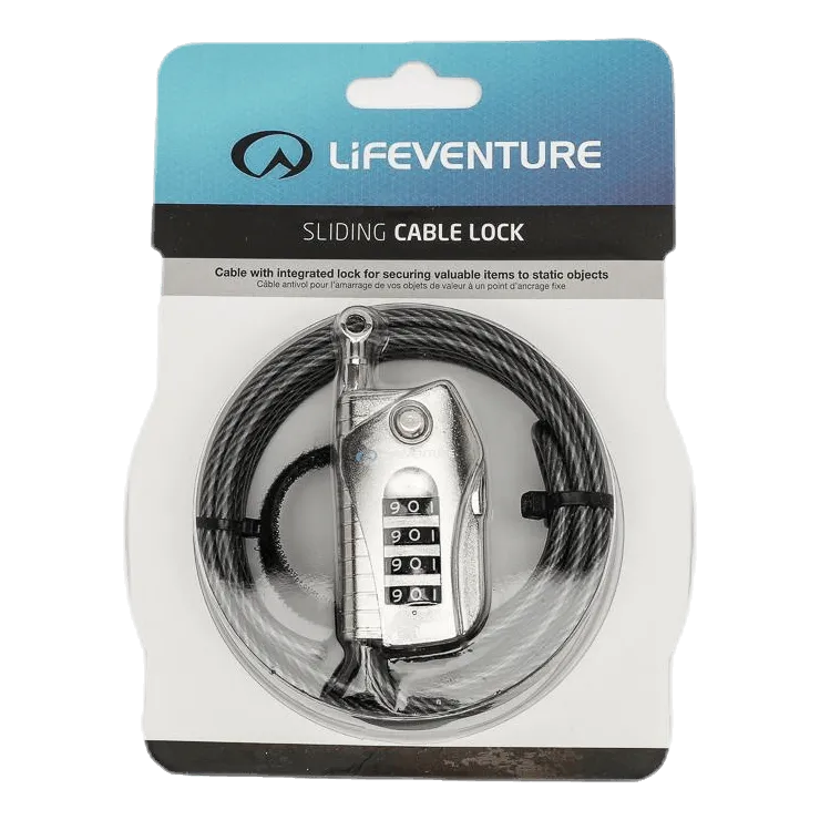 Sliding Cable Lock Black