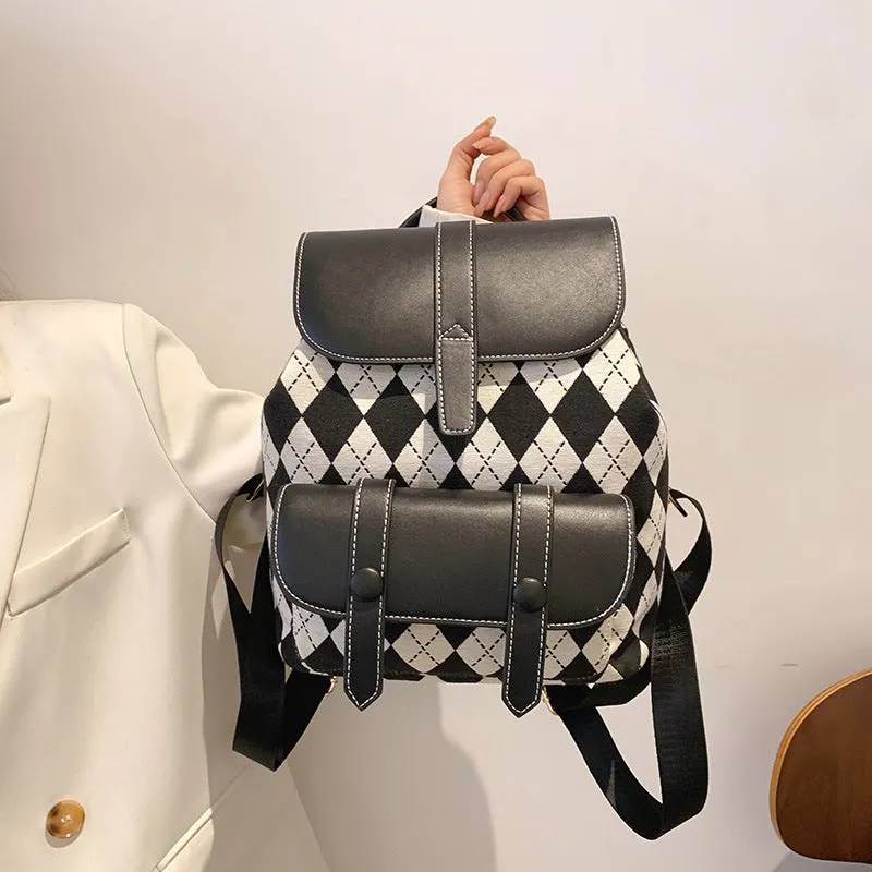 Sling Bags Women's Fashion Plaid Sling/Backpack