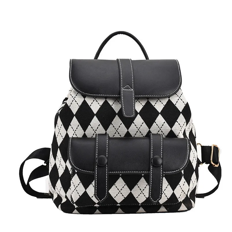 Sling Bags Women's Fashion Plaid Sling/Backpack