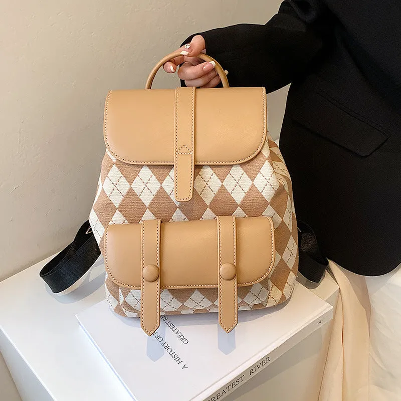 Sling Bags Women's Fashion Plaid Sling/Backpack