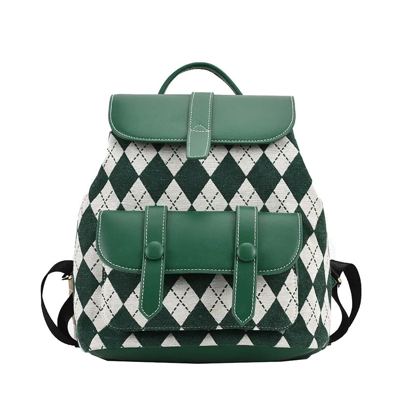 Sling Bags Women's Fashion Plaid Sling/Backpack