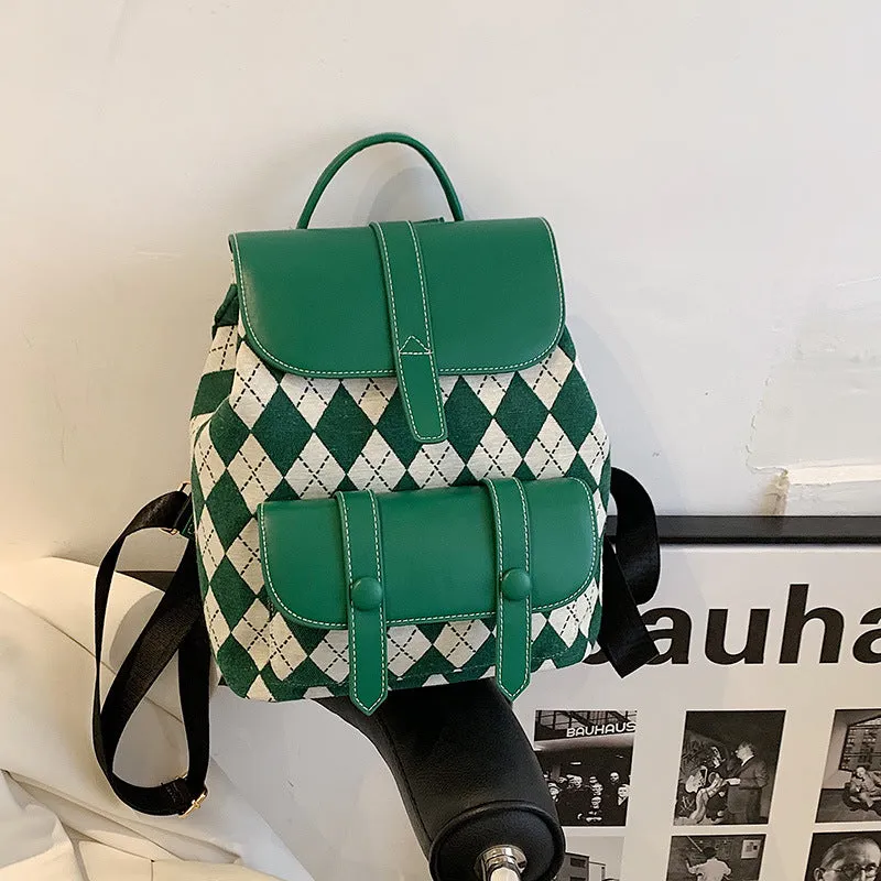 Sling Bags Women's Fashion Plaid Sling/Backpack